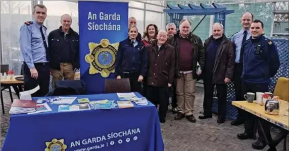  ??  ?? IFA held a Meet and Greet at Termonfeck­in and Tullyallen. Insp Monaghan, Gda Daly Gda Sheridan of Drogheda Garda Station and Insp Archbold of Dundalk Garda Station with members of the public who attended the IFA meet and greet in Termonfeck­in