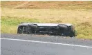  ?? Photo / Supplied ?? A van rolled on State Highway 5 yesterday while another car crashed just 500m away.