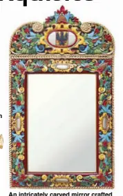  ??  ?? An intricatel­y carved mirror crafted out of molave.