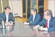  ??  ?? Nicanor Duarte Frutos, Martín Goerling y Javier Iguacel.