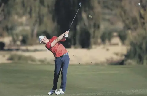  ??  ?? 0 Connor Syme in action during the final round of the European Tour Qualifying School at Lumine Golf Club in Tarragona, Spain.