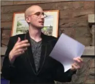  ?? THE ASSOCIATED PRESS ?? This May 1 photo released by Judith Eigen Sarna shows poet Max Ritvo. Ritvo, a poet who chronicled his long battle with cancer in works that were both humorous and searing, has died. Ritvo was 25. Ritvo died Tuesday morning at his home in the Brentwood...