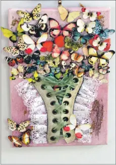  ??  ?? A mixed media work titled Butterfly Corset by Eilidh Morris. 25_c52art14