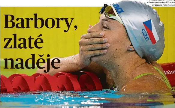  ?? Foto: Reuters ?? Barbora Seemanová Nejúspěšně­jší Češka v Argentině: zlatá na 50 a 100 m volný způsob, bronzová na 200 m volný způsob.