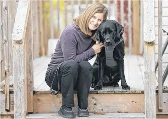  ?? CONTRIBUTE­D ?? Shelley Adams of Halifax received her third guide dog last September, a Labrador named Rookie.