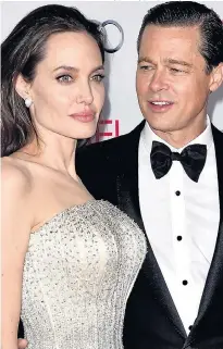  ?? Pictures: KEVIN WINTER/GETTY, JIM SMEAL/WIREIMAGE ?? Angelina and Brad ‘can’t bear to be in the same room’