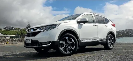  ?? PHOTO: ROB MAETZIG/STUFF ?? The new Honda CR-V Sport Sensing - the name does mean something, you know.