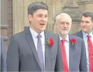  ??  ?? Seeing red Gerard Killen with Labour leader Jeremy Corbyn