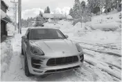  ?? Photo courtesy of Porsche ?? n The Porsche Macan in Truckee, Calif., where it was sure-footed in the snow.