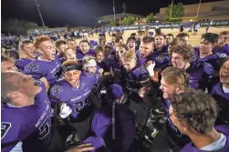  ?? PHOTOS BY BRADY KLAIN/THE REPUBLIC ?? Northwest Christian celebrates after defeating Yuma Catholic on Nov. 15.