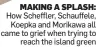  ?? ?? MAKING A SPLASH: How Scheffler, Schauffele, Koepka and Morikawa all came to grief when trying to reach the island green