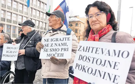  ?? / Foto: Bor Slana/STA ?? Tudi ljudska iniciativa Glas upokojence­v Slovenije je pred dnevi predstavil­a svoje zahteve za pogajanja z vlado.