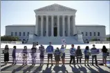  ?? PATRICK SEMANSKY—ASSOCIATED PRESS ?? Anti-abortion protesters wait outside the Supreme Court for a decision, Monday, June 29, 2020 in Washington on the Louisiana case, Russo v. June Medical Services LLC.