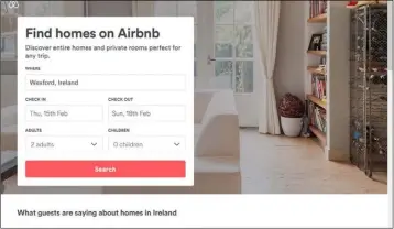  ??  ?? Airbnb has seen a growth in numbers visiting the South East region.