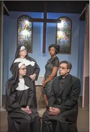  ?? PHOTO CONTRIBUTE­D ?? The entire cast from the WCT production of Doubt: A Parable by John Patrick Shanley. Pictured are (front row, from left)Elizabeth Dellett and Jeff Shipp, and (in back row, from left) BarbaraLee Lilker and Connie Austin.