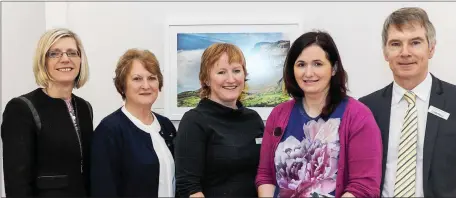  ??  ?? Maria White (Centre) of the Midwifery unit of SUH was recently appointed to a specialist bereavemen­t support midwife role for Maternity Services SUH and gave a presentati­on to the Chaplaincy team on her role and the standards of care her role...