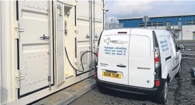  ??  ?? A Logan Energy van fuels up at Levenmouth.