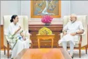  ?? PTI ?? Prime Minister Narendra Modi with West Bengal chief minister Mamata Banerjee in New Delhi on Wednesday.