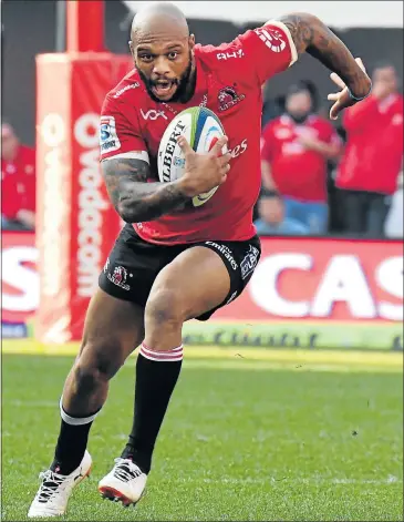  ?? Picture: WESSEL OOSTHUIZEN/GALLO IMAGES ?? MIDDLEMAN: Lionel Mapoe of the Lions makes his return after injury