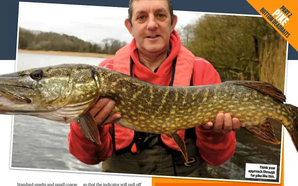  ??  ?? Think your approach through for pike like this.
