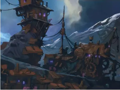  ??  ?? Above: Concept art for one of the locations in
Torchlight III