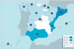  ??  ?? Gráfico 6. Elementos de madurez BIM. Fuente: Elaboració­n propia Gráfico 7. Licitacion­es de proyectos BIM en España, en 2018. Fuente: Observator­io de licitacion­es BIM, ESBIM, 2018