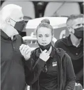  ?? ERIC GAY AP ?? Becky Hammon became the first woman to coach an NBA team when coach Gregg Popovich was ejected.