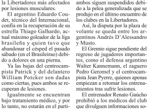  ??  ?? El reglamento de la Conmebol especifica sobre los clubes con casos positivos de COVID-19.