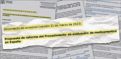  ?? ?? Extracto del documento presentado por los técnicos de Sanidad a la Dirección General de Farmacia.