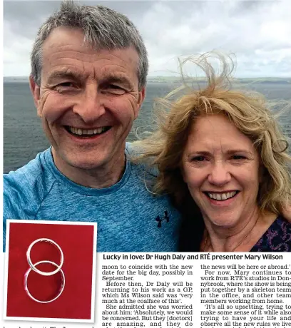  ??  ?? Lucky in love: Dr Hugh Daly and RTÉ presenter Mary Wilson