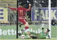  ??  ?? 2 Fay in action for Scotland against Spain in 2016. She won 203 caps as a goalkeeper.