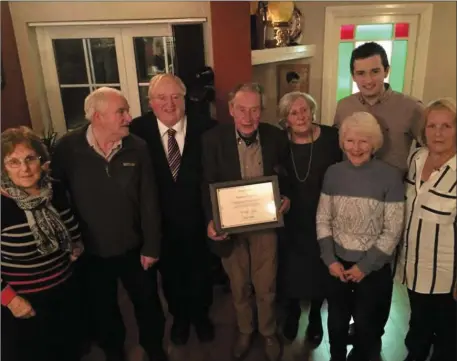  ??  ?? Paddy Egan from O’Connell Street in Ballymote celebrated his 90th birthday in Doddy’s of Ballymote with friends and family.