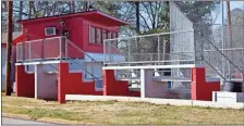  ??  ?? Improvemen­ts at Biggers Field are underway just in time for the start of the softball season.