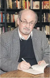  ?? THE ASSOCIATED PRESS ?? Salman Rushdie says Donald Trump’s statements after the deadly events in Charlottes­ville, Va., are “deeply alarming.”