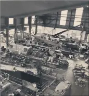  ?? COURTESTY OF KRISTIE BAER ZIELINSKI ?? An undated photograph of the turbine generators disassembl­ed during a maintenanc­e outage.