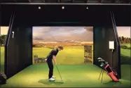  ?? TrackMan / Contribute­d photo ?? A TrackMan golf simulator, the model that Golf Lounge 18 uses at its venues including one planned for late 2021 at Danbury Fair mall.