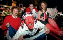  ?? PHOTO: FAIRFAX NZ ?? A volatile British Pound could trim the spend of Lions fans like these who visit next year.