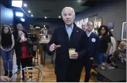  ?? EVAN VUCCI — THE ASSOCIATED PRESS ?? President Joe Biden talks about his economic agenda during a visit to the Nowhere Coffee shop Friday in Emmaus.