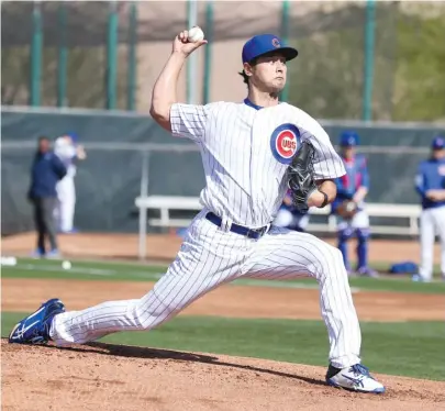  ?? | JOHN ANTONOFF/ FOR THE SUN- TIMES ?? Newly acquired right- hander Yu Darvish impressed with his first live batting practice Tuesday.