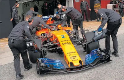  ?? Picture / AP ?? McLaren were unable to complete as many laps during testing at Barcelona as they would have liked.