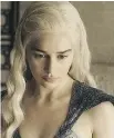  ?? HELEN SLOAN/HBO ?? Emilia Clarke