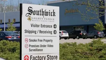  ?? STUART CAHILL / HERALD STAFF FILE ?? EMPLOYEE DISPUTE: Workers for Southwick Manufactur­ing in Haverhill, which makes clothes for Brooks Brothers, are seeking some kind of severance or extended health-care coverage, now that Brooks Brothers has filed for bankruptcy.