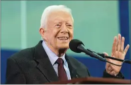  ?? JOHN AMIS — THE ASSOCIATED PRESS ?? Former President Jimmy Carter, who turned 95on Tuesday, said last month: “I just want to keep the whole world at peace. We have been at war more than 226 years. We have been at peace for about 16years” since the Declaratio­n of Independen­ce in 1776.