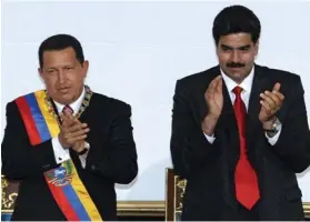  ?? AFP ?? Hugo Chavez eligió a Maduro como su sucesor.