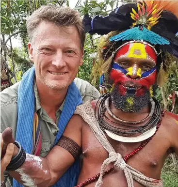  ??  ?? Different worlds: Benedict Allen in Papua New Guinea