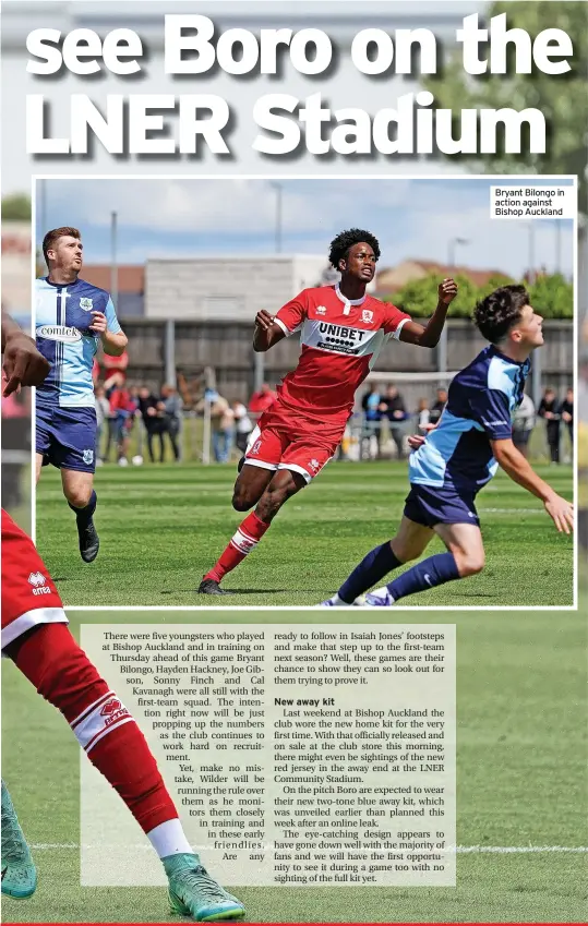  ?? ?? Bryant Bilongo in action against Bishop Auckland