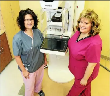  ?? PHOTO COURTESY ROME MEMORIAL HOSPITAL ?? Mammograph­y technologi­sts Michele L. Charbonnea­u, left, and Michele L. Rossi are part of the team offering an expanded schedule of appointmen­ts at Rome Memorial Hospital’s Women’s Imaging Center, due in part to the addition of a second 3D mammograph­y...