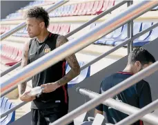  ?? /EFE ?? Neymar en los trabajos del FC Barcelona el lunes, previo a la gira del club por Estados Unidos.