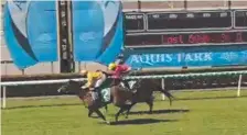  ?? Picture: SUPPLIED ?? Paul Hammerlsey rides Kolstar to victory in Race 1 at the Gold Coast on Saturday.