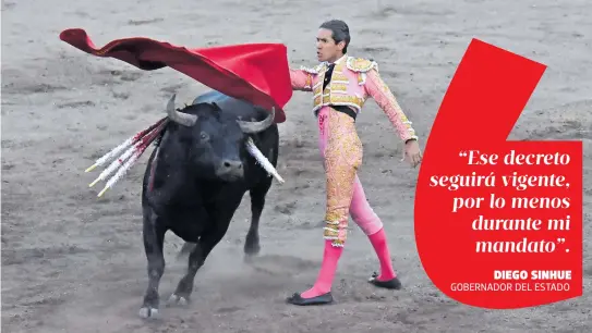  ?? FOTOS: RICARDO SÁNCHEZ ?? Las corridas de toros se mantendrán en Guanajuato.
GOBERNADOR DEL ESTADO